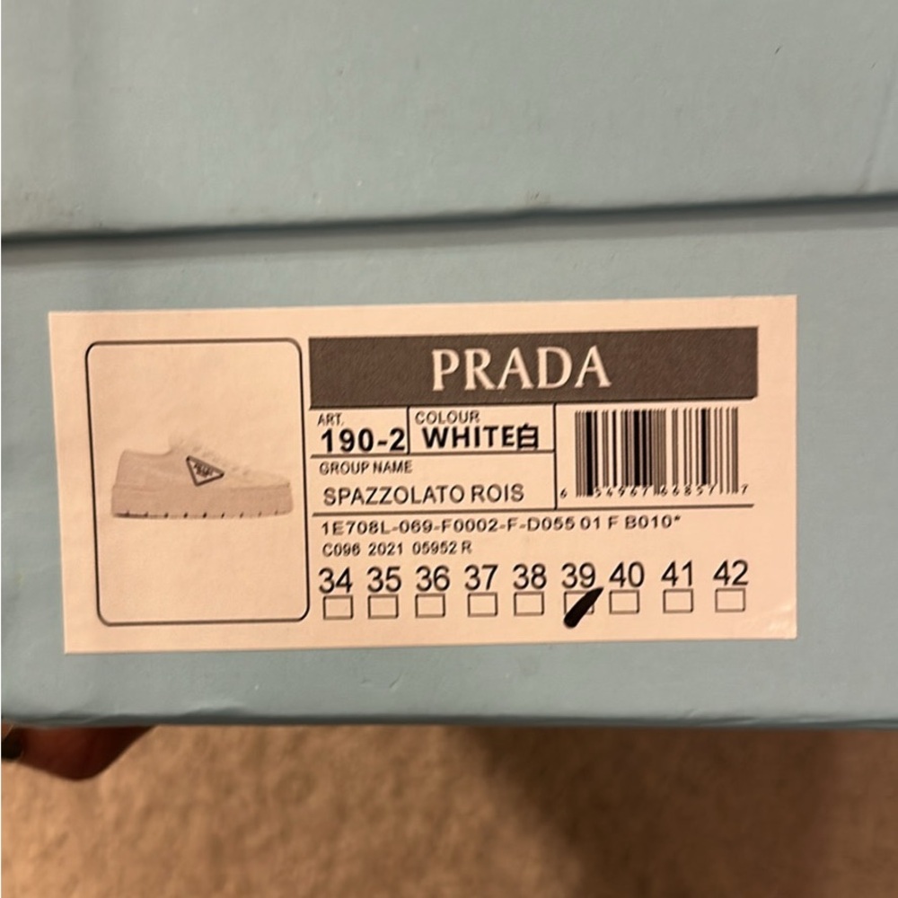 Prada Women's White Athletic Shoes - Picture 4 of 4